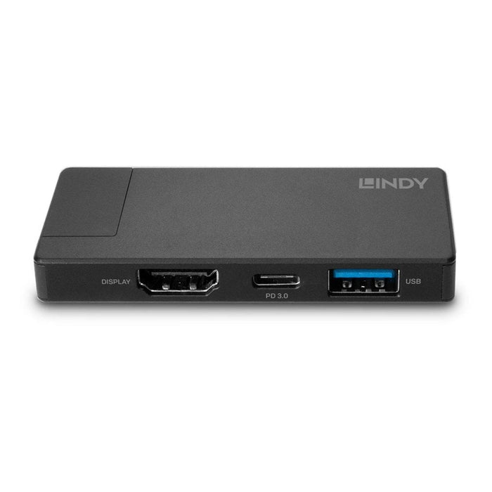 LINDY 43336 USB-C Laptop Micro Docking Station with 1 x HDMI (F) 1 x USB Type-A (F) & USB Type-C - IT Supplies Ltd