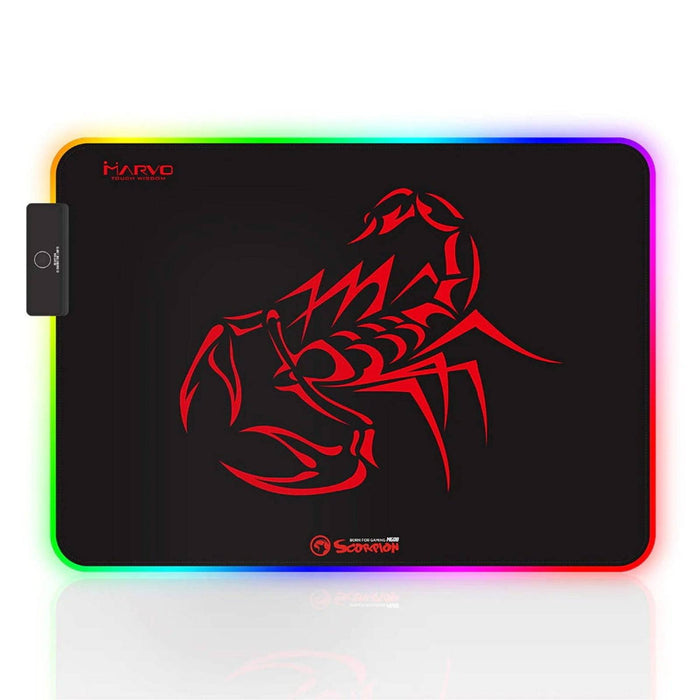 Marvo MG08 Gaming Mouse Pad 7 Colour LED with 3 RGB Effects 350 x 250 x 4mm - IT Supplies Ltd