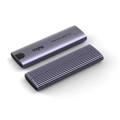 Netac M.2 NVMe/SATA External Enclosure, USB3.1, Aluminium, 10Gbps, USB C to C, USB C to A - IT Supplies Ltd