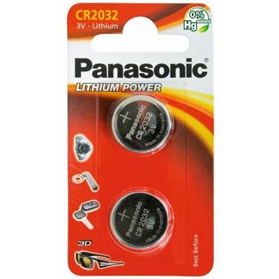 Panasonic Lithium Pack of 2 Coin Cell CR2032 Batteries - IT Supplies Ltd