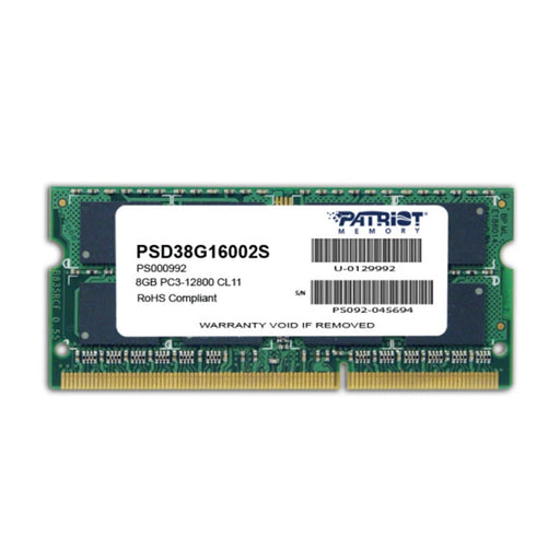 Patriot Signature Line 8GB No Heatsink (1 x 8GB) DDR3 1600MHz SODIMM System Memory - IT Supplies Ltd