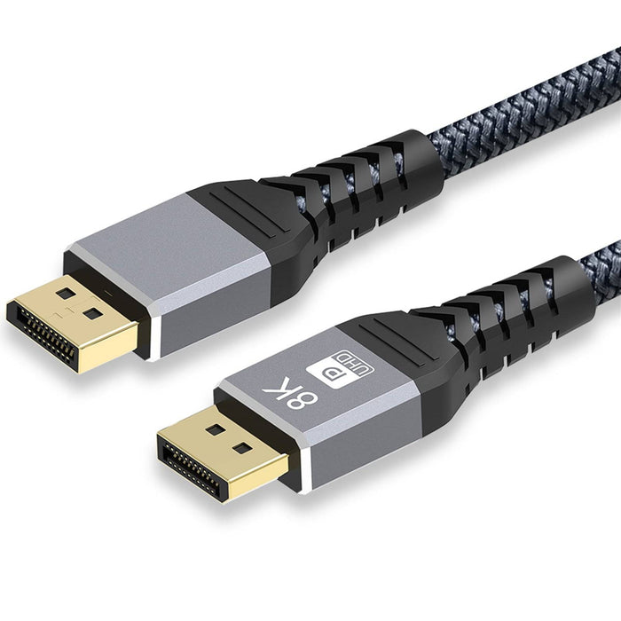 Prevo DP14-2M 8K Premium DisplayPort Cable, DisplayPort 1.4 (M) to DisplayPort 1.4 (M), 2m, Black - IT Supplies Ltd