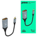 Prevo USBC-DP-ADA Display Converter Adapter, USB Type-C (M) to DisplayPort (F), 0.2m, Black &amp; Silver, DisplayPort 1.4, Supports up to 8K@30Hz - IT Supplies Ltd