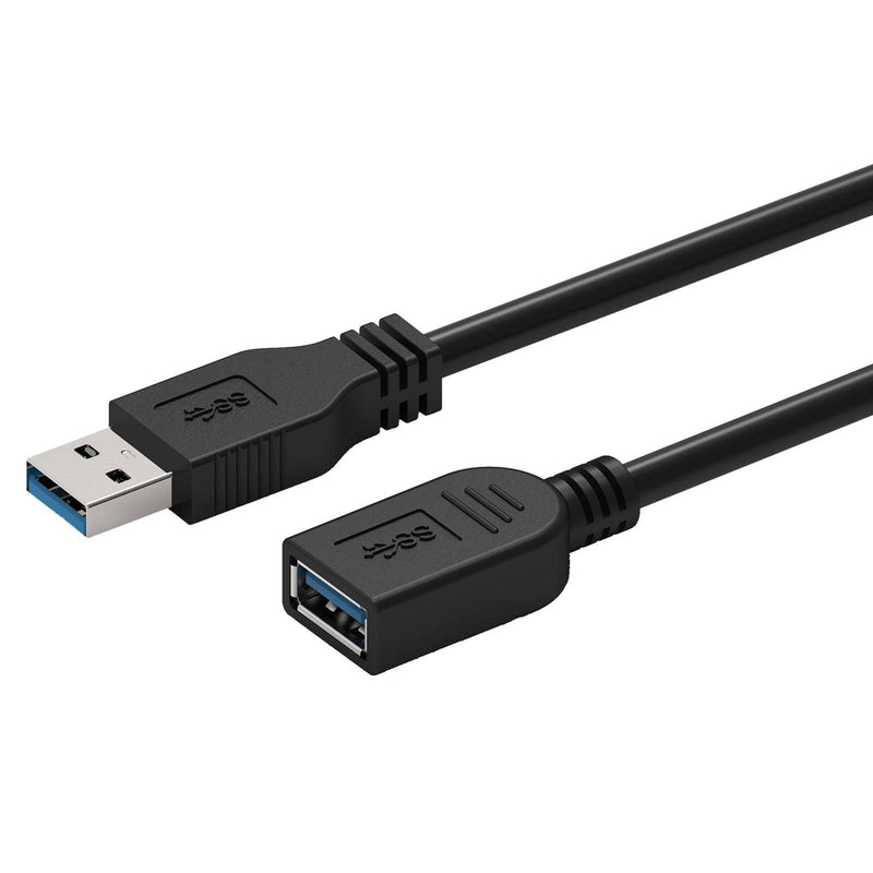 Prevo USBM-USBF-5M USB 3.0 Extension Cable, USB 3.0 Type-A (M) to USB Type-A (F), 5m, Black, Up to 5Gbps Transmission Rate - IT Supplies Ltd
