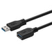 Prevo USBM-USBF-5M USB 3.0 Extension Cable, USB 3.0 Type-A (M) to USB Type-A (F), 5m, Black, Up to 5Gbps Transmission Rate - IT Supplies Ltd