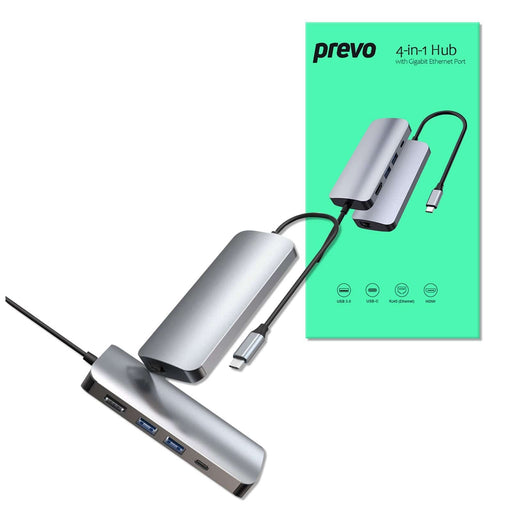 Prevo C501R USB Type-C 4-In-1 Hub with USB Type-C USB 3.0 x2 4K HDM - IT Supplies Ltd