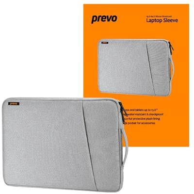 Prevo 15.6 Inch Laptop Sleeve, Side Pocket, Cushioned Lining, Light Grey - IT Supplies Ltd