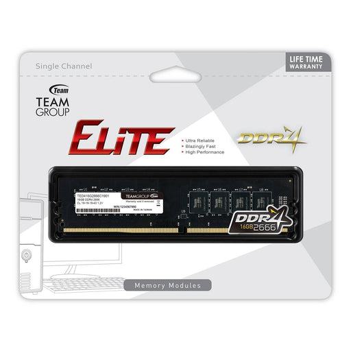 Team ELITE 16GB No Heatsink (1 x 16GB) DDR4 2666MHz DIMM System Memory - IT Supplies Ltd
