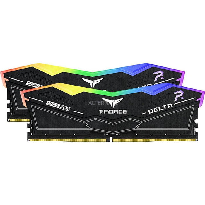 TEAMGROUP T-Force Delta RGB DDR5 Ram 32GB Kit (2x16GB) 5600MHz (PC5-44800) CL36 Desktop Memory Module Ram Black for 600 Series Chipset - IT Supplies Ltd